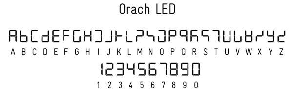 Orach LED Font